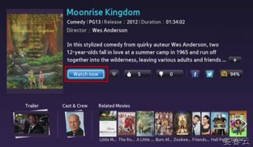 Samsung Movies and TV Shows User Interface