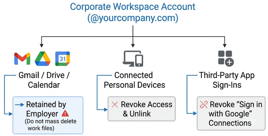 Pre-Departure Google Workspace Personal Data Cleanup