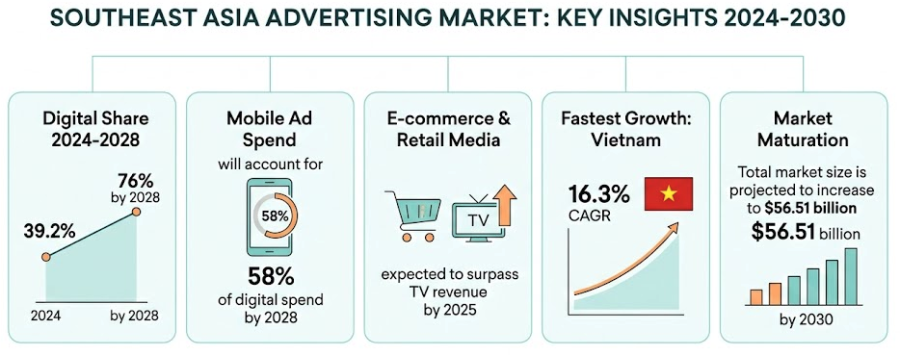 SouthEast Asia Advertising Market - Comprehensive Analysis by Country, Company, Platform & Revenue