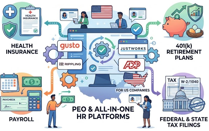 Essential US Business Setup: Automated Payroll, Benefits, Tax Services, and Monthly Costs